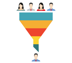 conversion funnel illustration